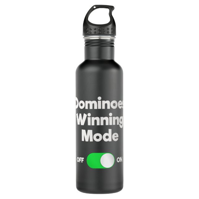 Dominoes Funny Dominoes Player Winning Mode 710 Ml Water Bottle (Front)