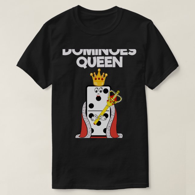 Dominoes Funny Dominoes Queen T-Shirt (Design Front)