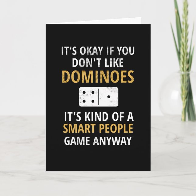 Dominoes Gift | Dominoes Player Dominoes Lovers Card (Front)