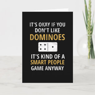 Dominoes Gift Dominoes Player Dominoes Lovers Card