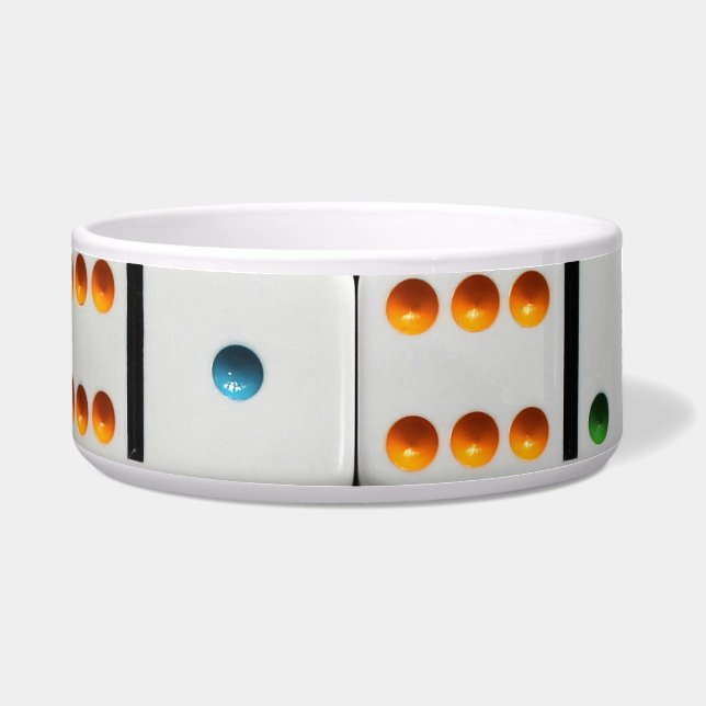 Dominoes pet bowl (Front)