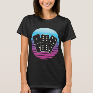 Dominoes Retro Vintage Tile Game Player T-Shirt