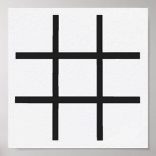 Dominoes-Tic Tac Toe TAG Grid (2" fridge magnets) Poster