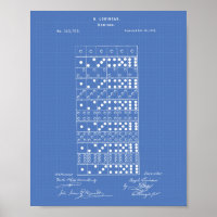 Dominos 1873 Patent Art Blueprint