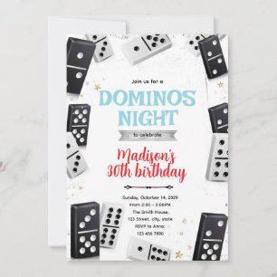 Dominos game night party invitation