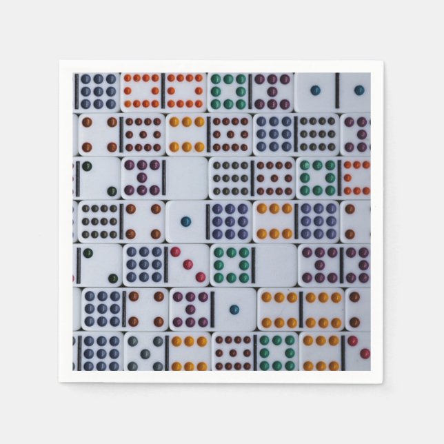 Dominos Numbers Game Napkin (Front)