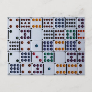 Dominos Numbers Game Postcard