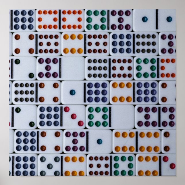 Dominos Numbers Game Poster (Front)