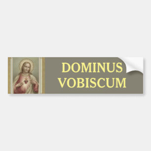 DOMINUS VOBISCUM Sacred Heart of Jesus Bumper Sticker
