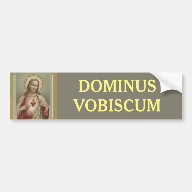 DOMINUS VOBISCUM  Sacred Heart of Jesus Bumper Sticker (Front)