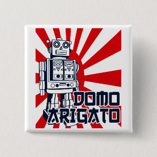 Domo Arigato 15 Cm Square Badge