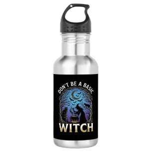 Don Be Basic Witch Halloween Cauldron Black Cats 532 Ml Water Bottle