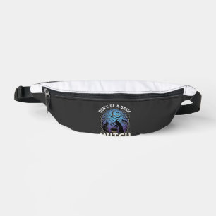 Don Be Basic Witch Halloween Cauldron Black Cats Bum Bags
