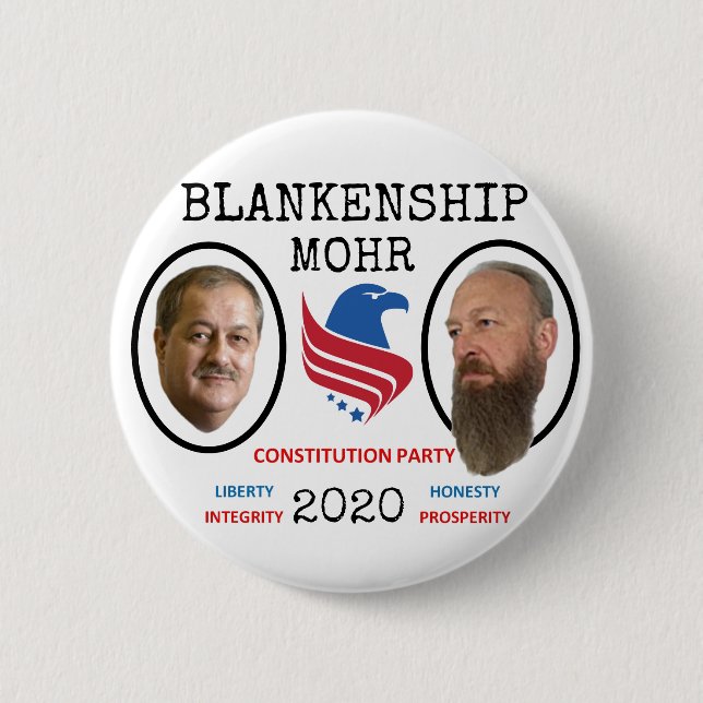 Don Blankenship for President 2020 6 Cm Round Badge (Front)