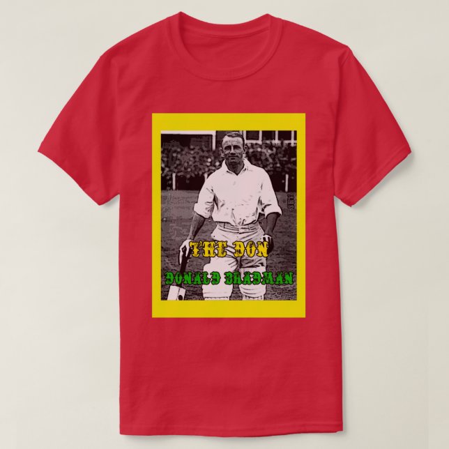 Don Bradman Cricket Postcard Classic TShirt (Design Front)