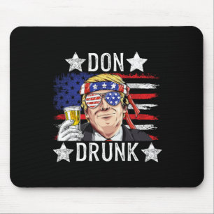 Don Drunk Patriotic Vintage 4th Of July Flag Funny Mouse Mat