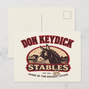Don Keydick Stables Vintage Farm Postcard