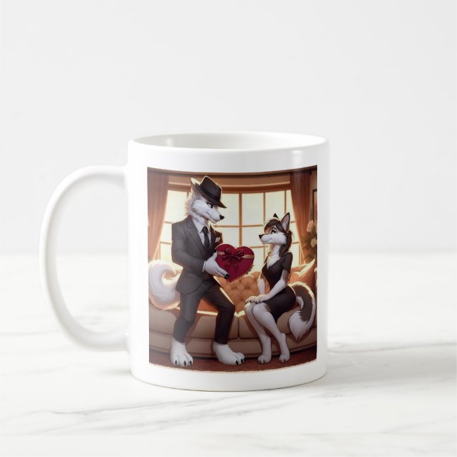Don Lupo Canino "Valentines"  Coffee Mug (Left)
