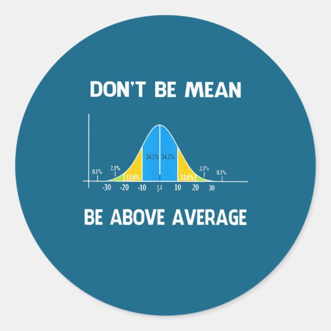 Don' Mean Above Average Math Classic Round Sticker (Front)
