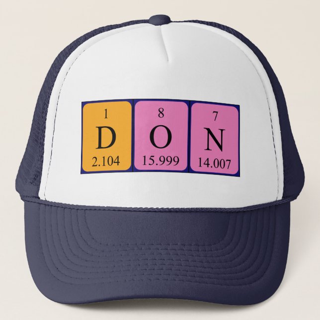 Don periodic table name hat (Front)