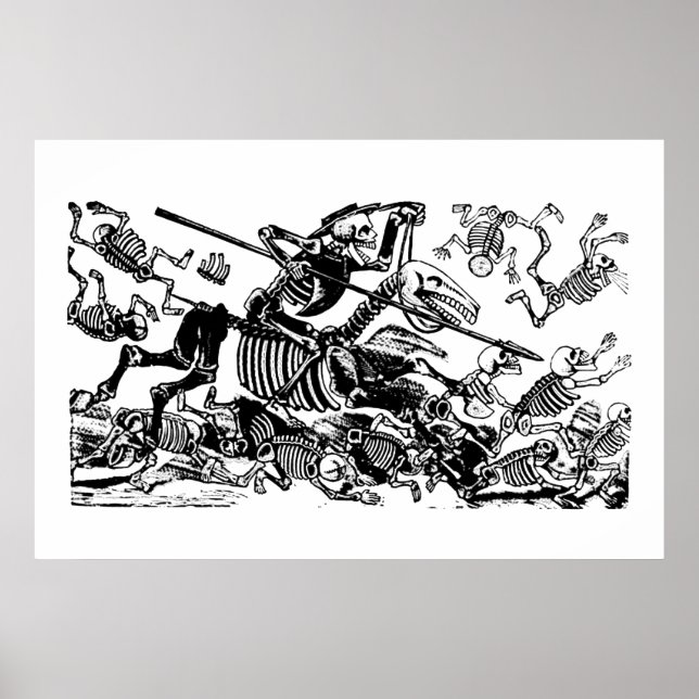 Don Quijote by José Guadalupe Posada Poster (Front)
