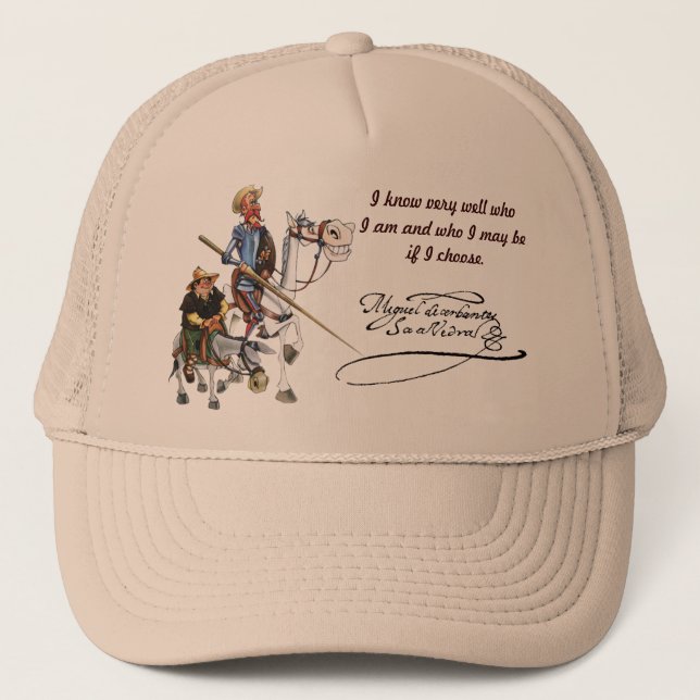 DON QUIJOTE, SANCHO, Cervantes Gorra visera Trucker Hat (Front)