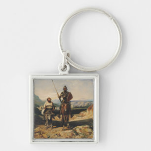Don Quixote and Sancho Key Ring