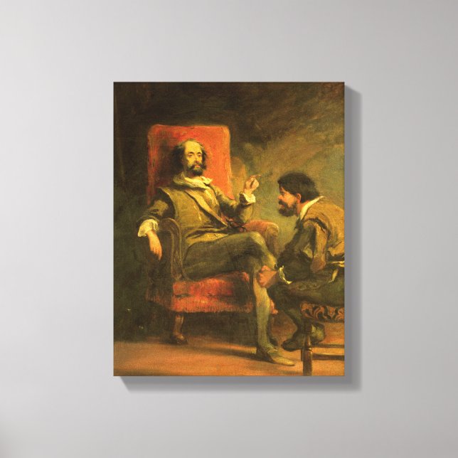 Don Quixote and Sancho Panza Canvas Print (Front)
