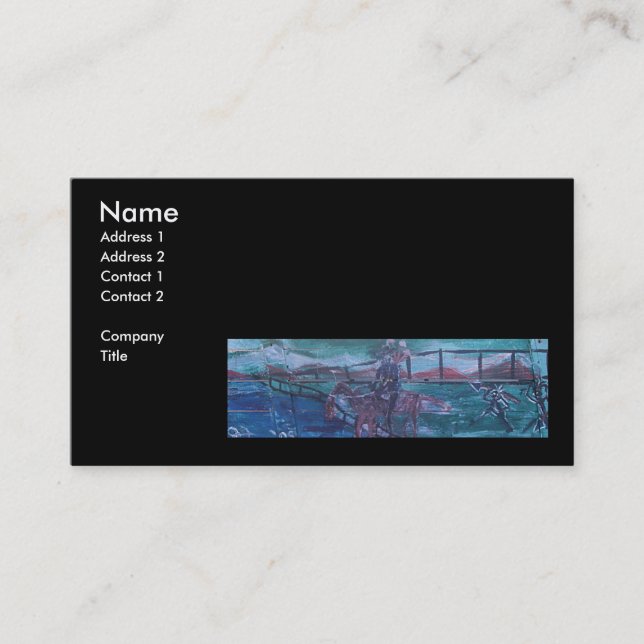 DON QUIXOTE CAUGHT SLIPPIN BUSINESS CARD (Front)