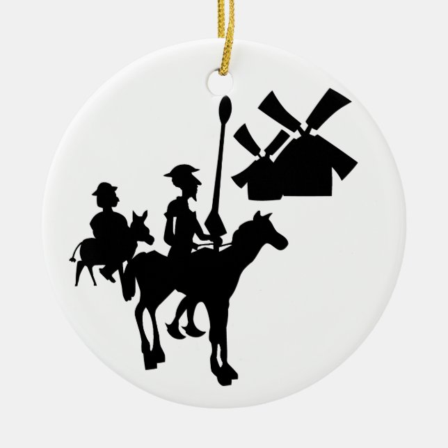 Don Quixote Ceramic Tree Decoration (Front)
