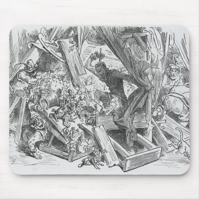Don Quixote fighting the puppets Mouse Mat (Front)