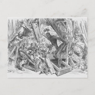 Don Quixote fighting the puppets Postcard