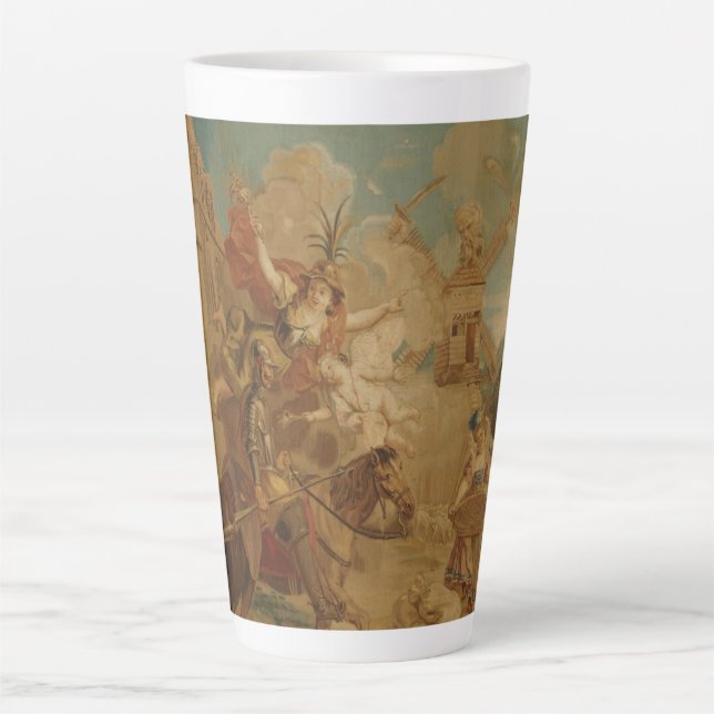 Don Quixote Guided by Folly, 18th century tapestry Latte Mug (Front)