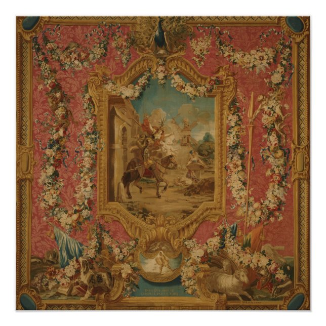 Don Quixote Guided by Folly, 18th century tapestry Poster (Front)