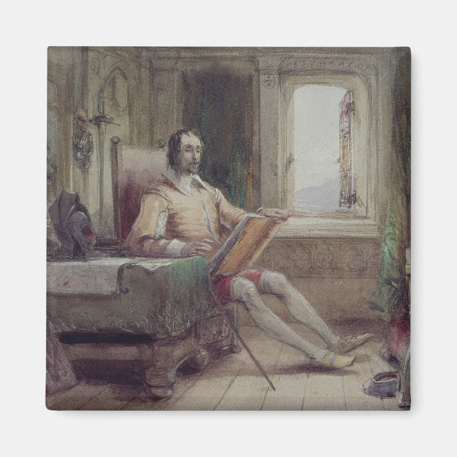 Don Quixote in his Study Magnet (Front)