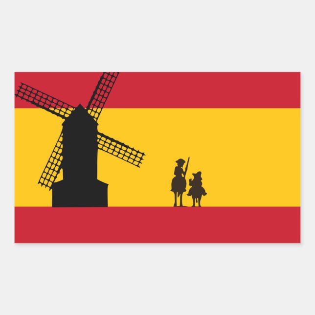 Don Quixote Rectangular Sticker (Front)