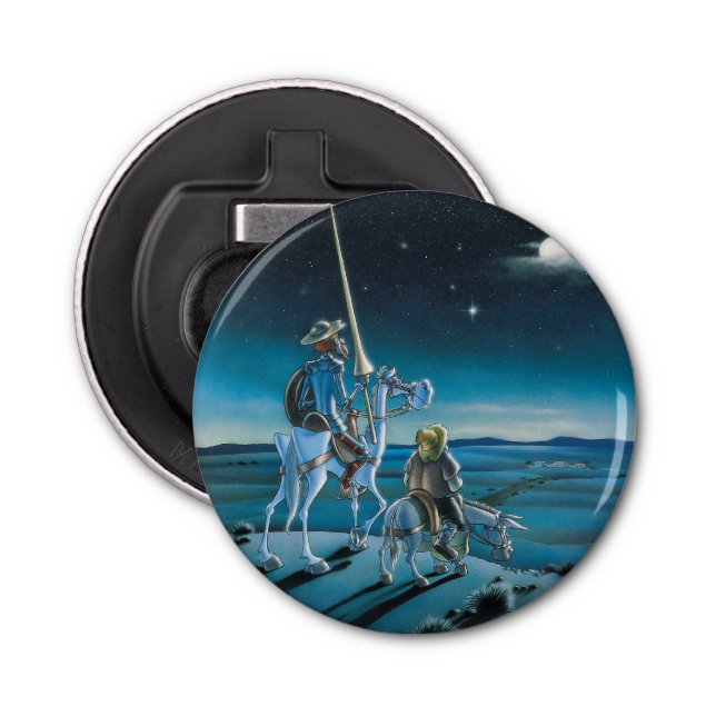 DON QUIXOTE & SANCHO by @QUIXOTEdotTV Bottle Opener (Front)