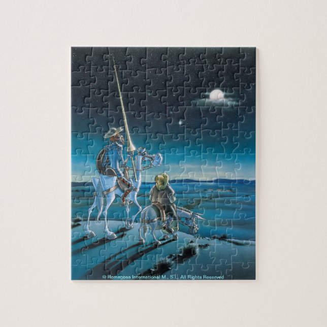 Don Quixote & Sancho - Jigsaw Cartoon Puzzle (Vertical)