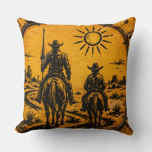Don Quixote & Sancho Panza Cushion (Front)