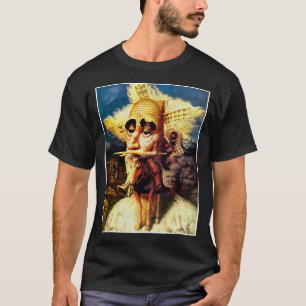 Don Quixote Vintage Abstract Tilting At Windmills T-Shirt