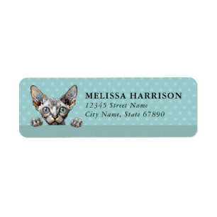 Don Sphynx Cat Return Address Labels