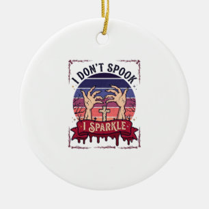 Don Spook Sparkle Zombie Hands Halloween Blood_1 Ceramic Tree Decoration