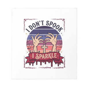 Don Spook Sparkle Zombie Hands Halloween Blood_1 Notepad