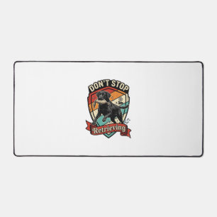 Don Stop Retrieving Black Labrador Dog Duck Retro Desk Mat