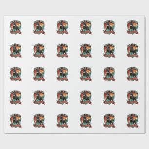Don Stop Retrieving Black Labrador Dog Duck Retro Wrapping Paper