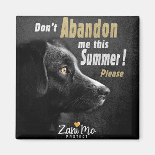 Don’t Abandon Me this Summer - Dog Protection Magnet