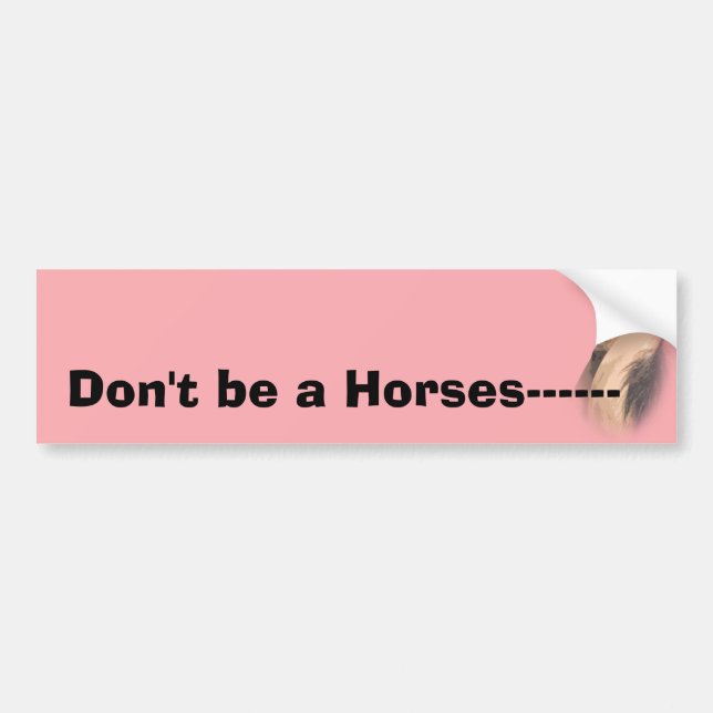 Don’t Be A Horses Butt Bumper Sticker (Front)