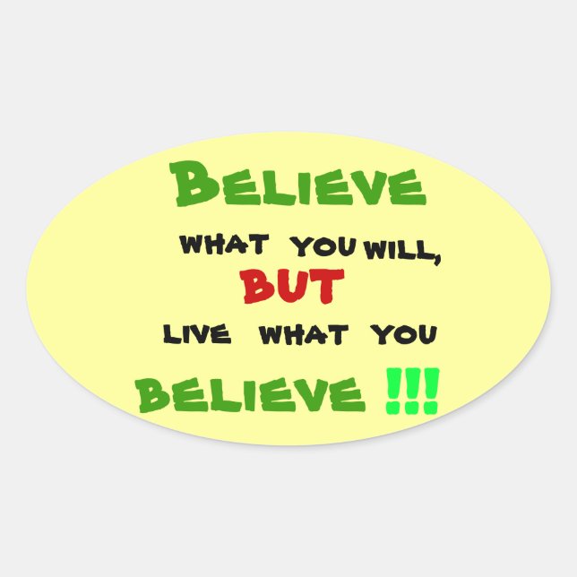 Don’t be a Hypocrite Oval Sticker (Front)