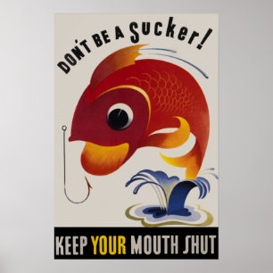 Don’t Be A Sucker Vintage US War poster