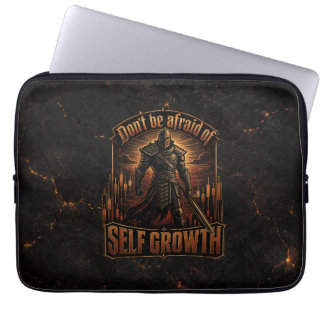 Don’t Be Afraid of Self Growth Dark Cracked  Laptop Sleeve